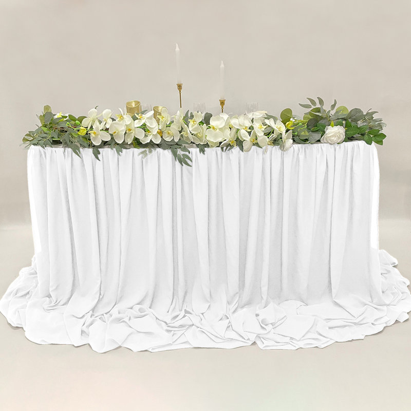 Sheer table skirt outlet